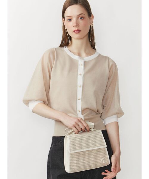 CALNAMUR（カルナムール）の「2WAYリボンポイントバッグ（ハンドバッグ・レディース・アイボリー/ブラック・FREE）」の18枚目の写真