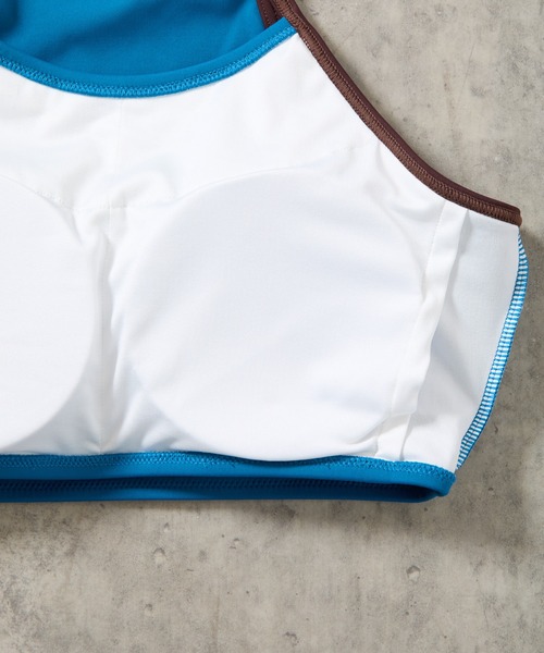 COLONY 2139（コロニートゥーワンスリーナイン）の「バイカラースリットタンキニ（水着・レディース・ブラック/ブルー・FREE）」の8枚目の写真