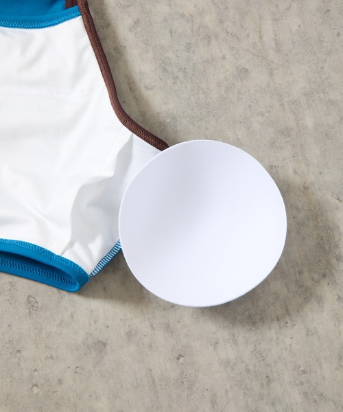 COLONY 2139（コロニートゥーワンスリーナイン）の「バイカラースリットタンキニ（水着・レディース・ブラック/ブルー・FREE）」の9枚目の写真