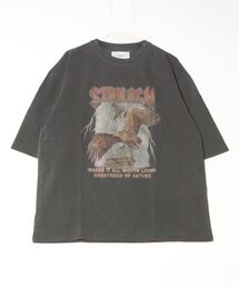 PEOPLESTYLE レトロ プリント Tシャツ ヴィンテージ カジュアル セール】インパクトのあるプリントが魅力。綿100% 前後2way