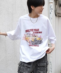 ヴィンテージライク ピグメント加工 アメカジ風 レトロプリント アソートロックTシャツ カットソー ユニセックス【Confirm】