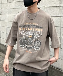 ヴィンテージライク ピグメント加工 アメカジ風 レトロプリント アソートロックTシャツ カットソー ユニセックス【Confirm】