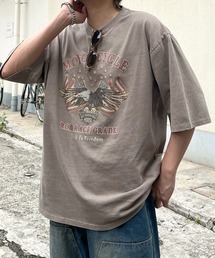 ヴィンテージライク ピグメント加工 アメカジ風 レトロプリント アソートロックTシャツ カットソー ユニセックス【Confirm】