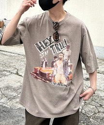 ヴィンテージライク ピグメント加工 アメカジ風 レトロプリント アソートロックTシャツ カットソー ユニセックス【Confirm】