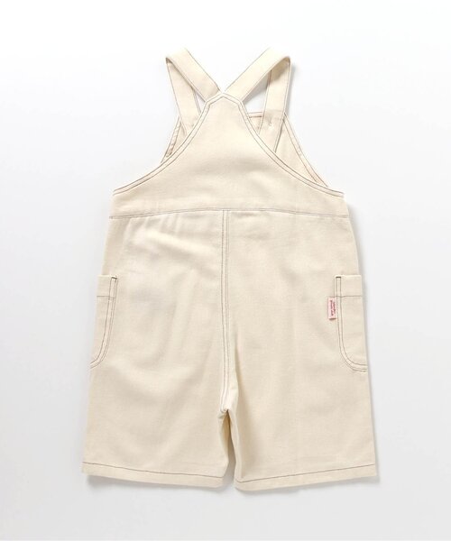 apres les cours（アプレレクール）の「ゆったりサロペット（サロペット/オーバーオール・キッズ・アイボリー/サックスブルー・110/100/120）」の10枚目の写真