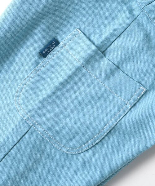 apres les cours（アプレレクール）の「ゆったりサロペット（サロペット/オーバーオール・キッズ・アイボリー/サックスブルー・110/100/120）」の4枚目の写真