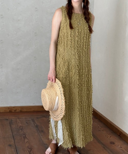 Per sist ence（パーシエンス）の「カットフリンジノースリワンピース（ワンピース・レディース・ブラウン/キャメル/アイボリー/ブラック・FREE）」の15枚目の写真