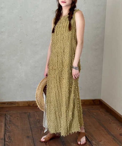 Per sist ence（パーシエンス）の「カットフリンジノースリワンピース（ワンピース・レディース・ブラウン/キャメル/アイボリー/ブラック・FREE）」の13枚目の写真