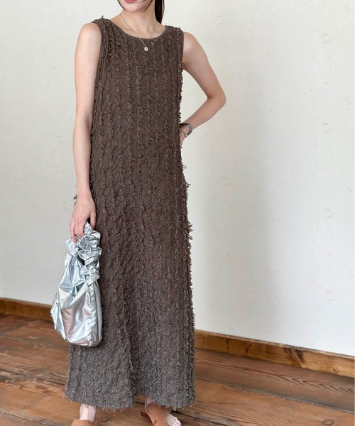 Per sist ence（パーシエンス）の「カットフリンジノースリワンピース（ワンピース・レディース・ブラウン/キャメル/アイボリー/ブラック・FREE）」の17枚目の写真