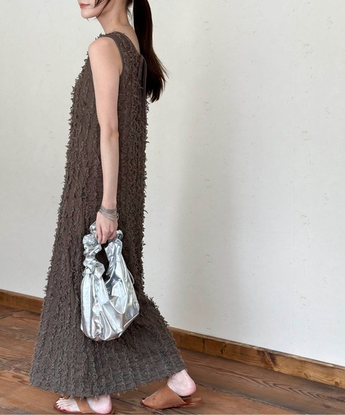 Per sist ence（パーシエンス）の「カットフリンジノースリワンピース（ワンピース・レディース・ブラウン/キャメル/アイボリー/ブラック・FREE）」の18枚目の写真