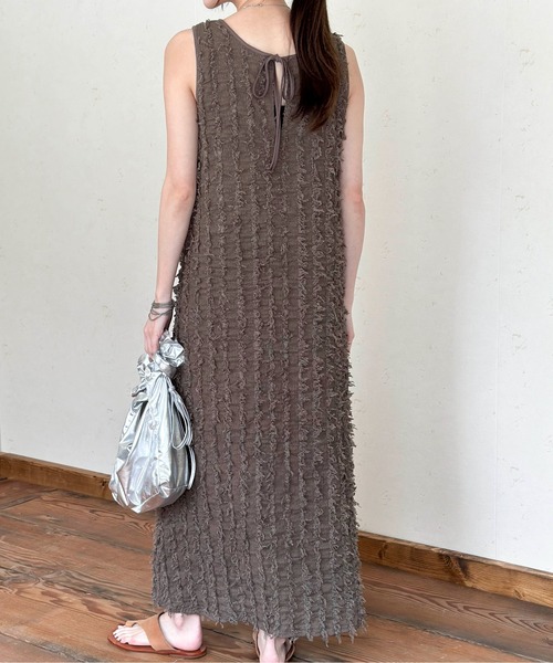 Per sist ence（パーシエンス）の「カットフリンジノースリワンピース（ワンピース・レディース・ブラウン/キャメル/アイボリー/ブラック・FREE）」の19枚目の写真