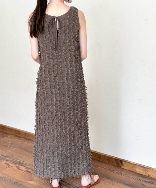 Per sist ence（パーシエンス）の「カットフリンジノースリワンピース（ワンピース・レディース・ブラウン/キャメル/アイボリー/ブラック・FREE）」の20枚目の写真