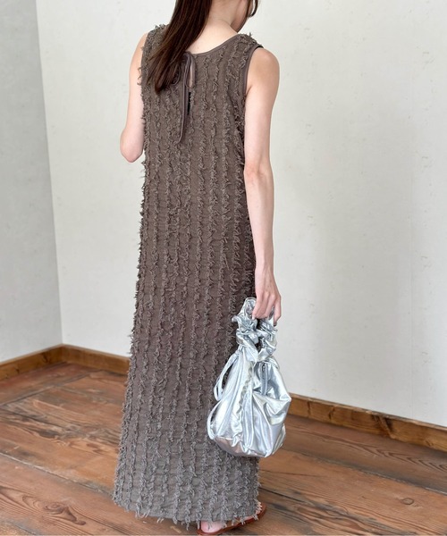 Per sist ence（パーシエンス）の「カットフリンジノースリワンピース（ワンピース・レディース・ブラウン/キャメル/アイボリー/ブラック・FREE）」の21枚目の写真