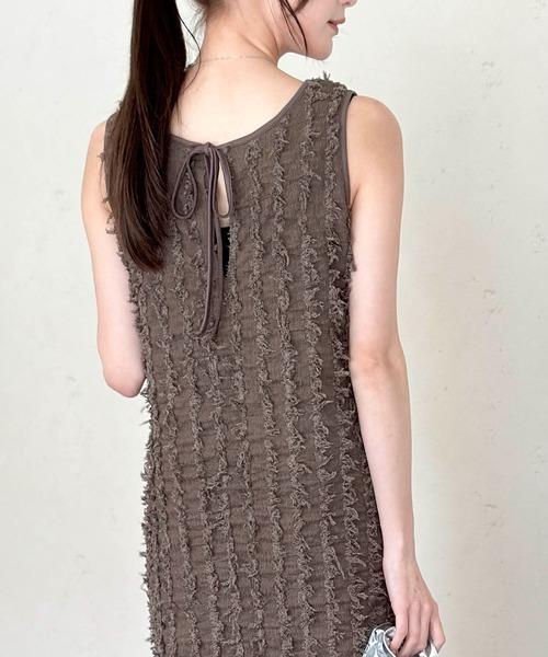 Per sist ence（パーシエンス）の「カットフリンジノースリワンピース（ワンピース・レディース・ブラウン/キャメル/アイボリー/ブラック・FREE）」の22枚目の写真