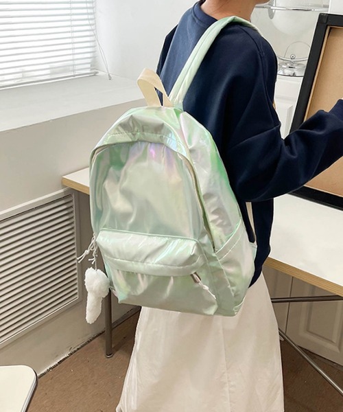 Mignonjour(ミニョンジュール)の「Mignonjour/オーロラリュック M2406(バックパック/リュック・レディース・ホワイト/グリーン/ピンク/パープル・FREE)」の2枚目の写真