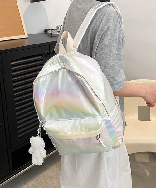 Mignonjour(ミニョンジュール)の「Mignonjour/オーロラリュック M2406(バックパック/リュック・レディース・ホワイト/グリーン/ピンク/パープル・FREE)」の6枚目の写真
