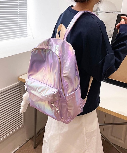 Mignonjour(ミニョンジュール)の「Mignonjour/オーロラリュック M2406(バックパック/リュック・レディース・ホワイト/グリーン/ピンク/パープル・FREE)」の11枚目の写真