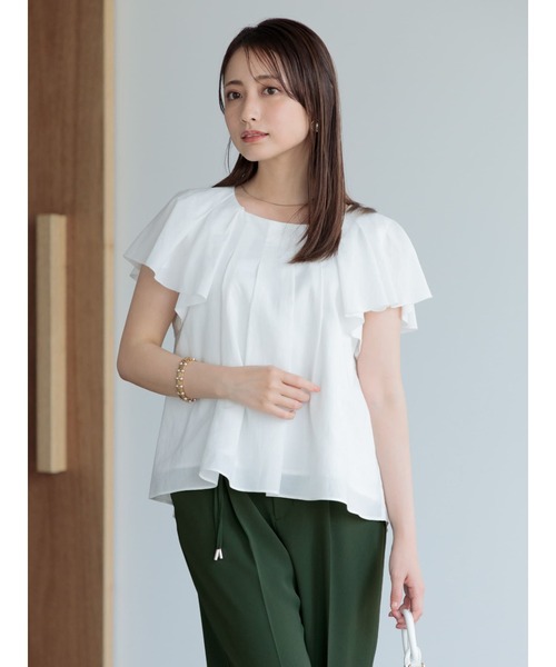 COHINA（コヒナ）の「ピコラッフルスリーブブラウス【低身長・小柄女性
