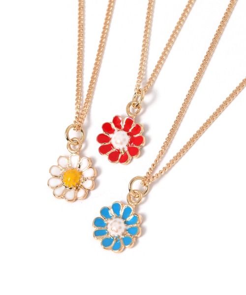niko and...（ニコアンド）の「フラワートップネックレス（ネックレス・レディース・ホワイト/レッド/ブルー・0）」の6枚目の写真