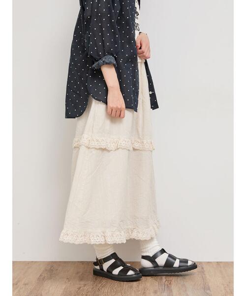 SM2 - サマンサモスモス☆新品☆2段裾スカラップレーススカート