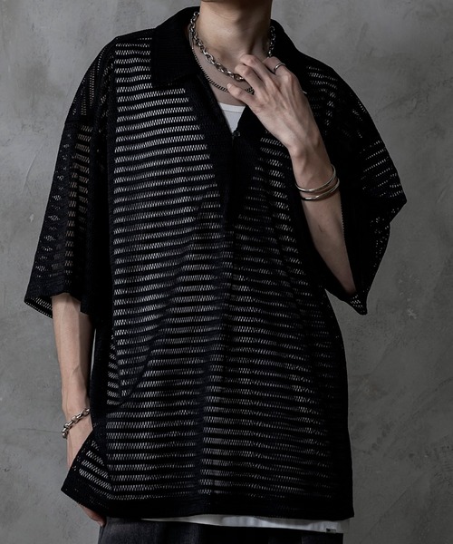 セール】ファッションインフルエンサー しの - Mesh Lace Sheer