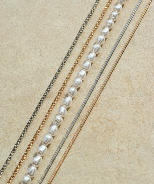 GOLDY（ゴールディ）の「パール × チェーン マルチ レイヤード ネックレス（ネックレス・レディース・ゴールド/シルバー・FREE）」の5枚目の写真