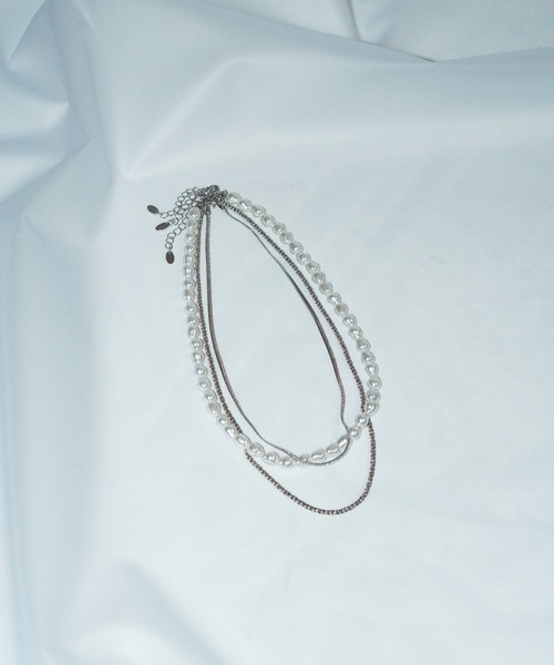 GOLDY（ゴールディ）の「パール × チェーン マルチ レイヤード ネックレス（ネックレス・レディース・ゴールド/シルバー・FREE）」の3枚目の写真