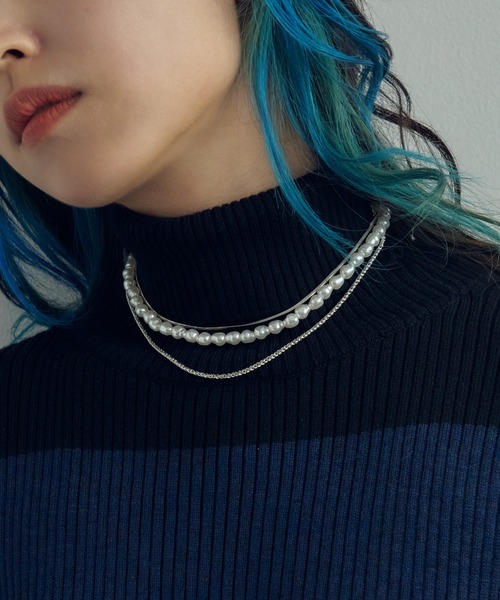 GOLDY（ゴールディ）の「パール × チェーン マルチ レイヤード ネックレス（ネックレス・レディース・ゴールド/シルバー・FREE）」の11枚目の写真