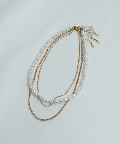GOLDY（ゴールディ）の「パール × チェーン マルチ レイヤード ネックレス（ネックレス・レディース・ゴールド/シルバー・FREE）」の9枚目の写真