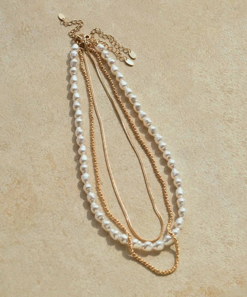 GOLDY（ゴールディ）の「パール × チェーン マルチ レイヤード ネックレス（ネックレス・レディース・ゴールド/シルバー・FREE）」の12枚目の写真