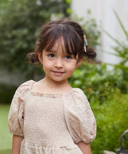 riziere（リジェール）の「パフスリーブシャーリングオールインワン（つなぎ/オールインワン・キッズ・ライトベージュ/ラベンダー・90/100/110/120/130/140/150）」の19枚目の写真