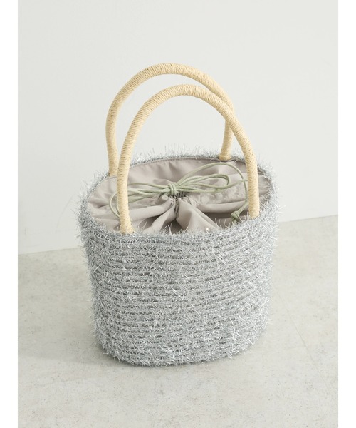 Green　Parks（グリーンパークス）の「・シャイニーミニバッグ（ハンドバッグ・レディース・ブラック/ピンク/シルバー/グリーン・FREE）」の4枚目の写真