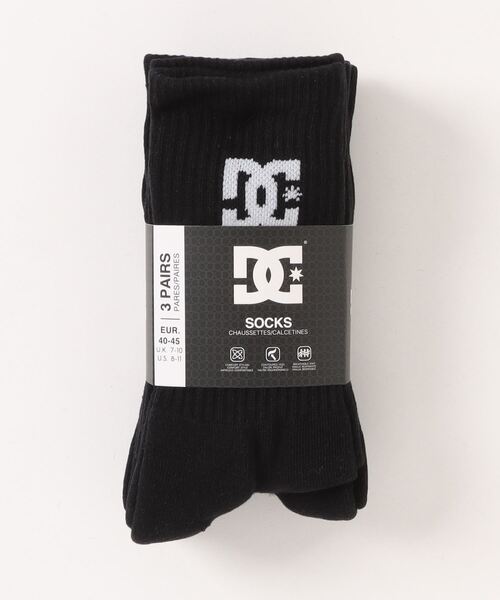 DC SHOES(ディーシーシューズ)の「SPP DC CREW 3PK/DC3Pソックス・靴下(ソックス/靴下・メンズ・ホワイト/ブラック・FREE)」の2枚目の写真