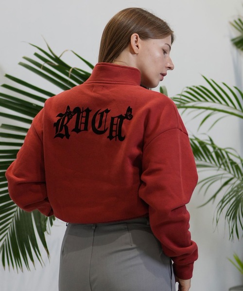 RVCA（ルーカ）の「RVCA/ルーカ ハーフジップ トレーナー BE044-009（スウェット・レディース・ホワイト/バーガンディー/ブラック・S/M）」の9枚目の写真