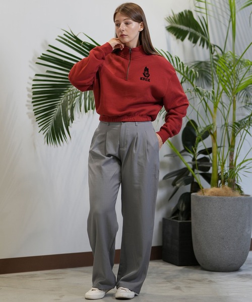 RVCA（ルーカ）の「RVCA/ルーカ ハーフジップ トレーナー BE044-009（スウェット・レディース・ホワイト/バーガンディー/ブラック・S/M）」の10枚目の写真