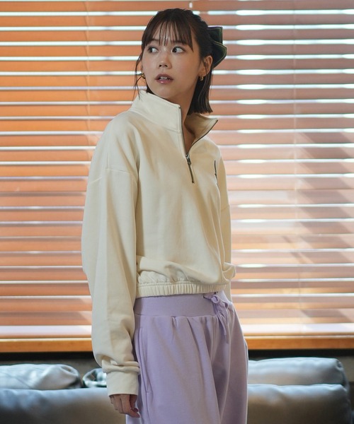 RVCA（ルーカ）の「RVCA/ルーカ ハーフジップ トレーナー BE044-009（スウェット・レディース・ホワイト/バーガンディー/ブラック・S/M）」の17枚目の写真