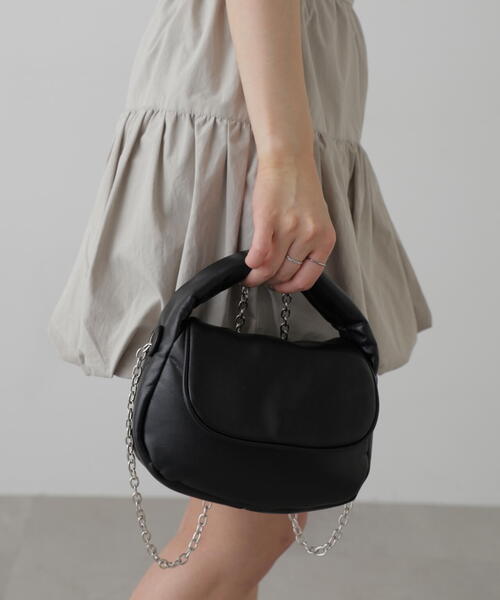 FREE'S MART（フリーズマート）の「◆パフバッグ（ショルダーバッグ・レディース・ライトグリーン/ブラック・ﾌﾘ-）」の16枚目の写真