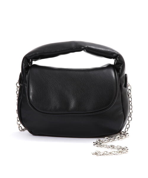 FREE'S MART（フリーズマート）の「◆パフバッグ（ショルダーバッグ・レディース・ライトグリーン/ブラック・ﾌﾘ-）」の3枚目の写真