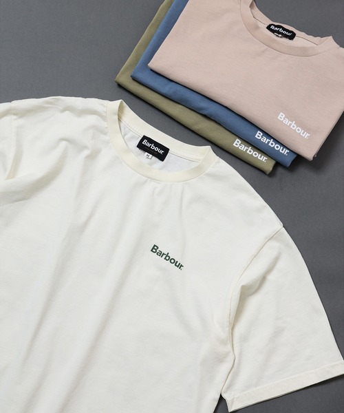 Barbour(バブアー)の「Barbour / フロント ロゴ Tシャツ(Tシャツ/カットソー・メンズ・ベージュ/オフホワイト/ケリーグリーン/ロイヤルブルー・SMALL/MEDIUM/LARGE)」の2枚目の写真
