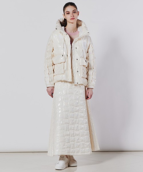 DOUBLE STANDARD CLOTHING（ダブルスタンダードクロージング）の「ライトタフタダウンジャケット（ダウンジャケット/コート・レディース・アイボリー・36/38）」の15枚目の写真