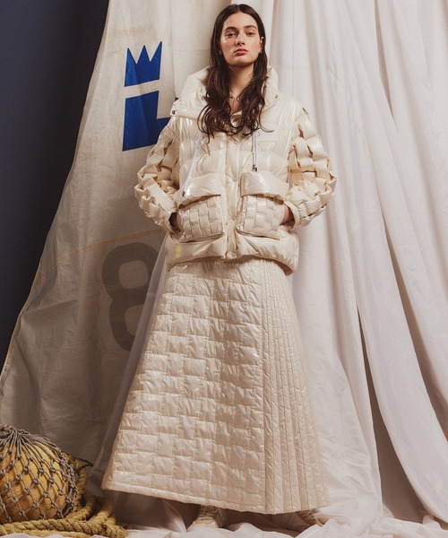 新品タグ付　ダブスタ　Sov. ライトタフタ　ダウン　フェザー　セットアップ　M DOUBLE STANDARD CLOTHING（ダブルスタンダードクロージング）の