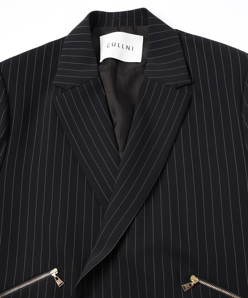 CULLNI Double Satin ZIP Pocketテーラードジャケット CULLNI（クルニ）の「Double Satin ZIP Pocket Tailored Jacket