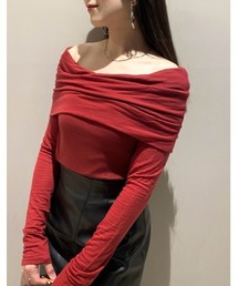 カシミヤシルクオフショルプルオーバー