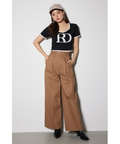rienda(リエンダ)の「フロントタックチノパンツ(スラックス・レディース・ブラウン/キャメル・SMALL/MEDIUM)」の9枚目の写真