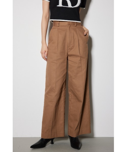 rienda(リエンダ)の「フロントタックチノパンツ(スラックス・レディース・ブラウン/キャメル・SMALL/MEDIUM)」の20枚目の写真
