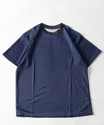 NYLAUS | 吸汗速乾 ドライメッシュ ボーダー柄 半袖Tシャツ(Tシャツ/カットソー)