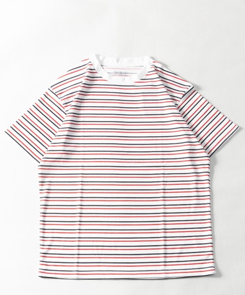 NYLAUS（ナイラス）の「吸汗速乾 ドライメッシュ ボーダー柄 半袖Tシャツ（Tシャツ/カットソー・メンズ・ブラック/レッド/ネイビー/イエロー・L/LL/M）」の4枚目の写真