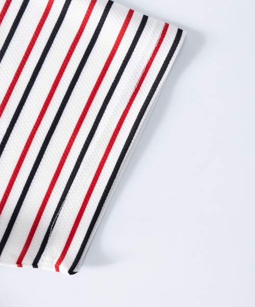 NYLAUS（ナイラス）の「吸汗速乾 ドライメッシュ ボーダー柄 半袖Tシャツ（Tシャツ/カットソー・メンズ・ブラック/レッド/ネイビー/イエロー・L/LL/M）」の8枚目の写真