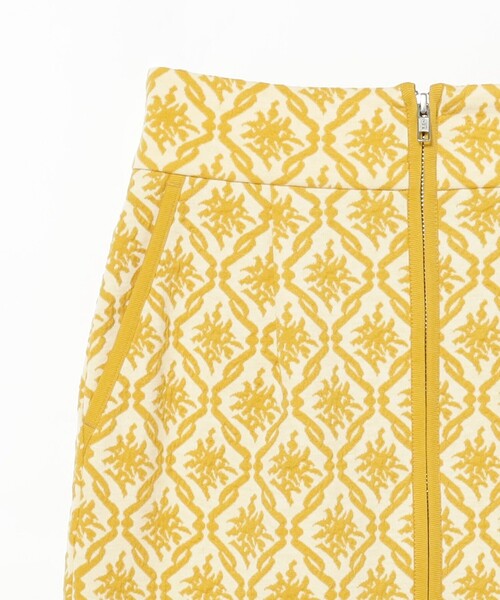 Ray BEAMS（レイビームス）の「ジャカード フロント ジップ タイト スカート（スカート・レディース・ブラウン/イエロー・1/0）」の13枚目の写真