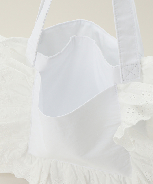 新品タグ付き✨edit.for lulu レースフリルバッグ　トートバッグ EDIT. FOR LULU（エディットフォールル）の「レース フリル